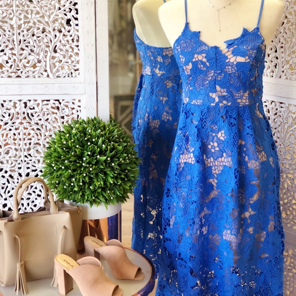 Crochet midi dress